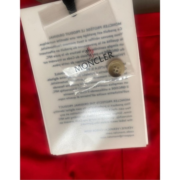 Moncler NWT Red Jersey Sport High Waisted Wide Leg Striped Track Pants Trousers - Picture 6 of 11